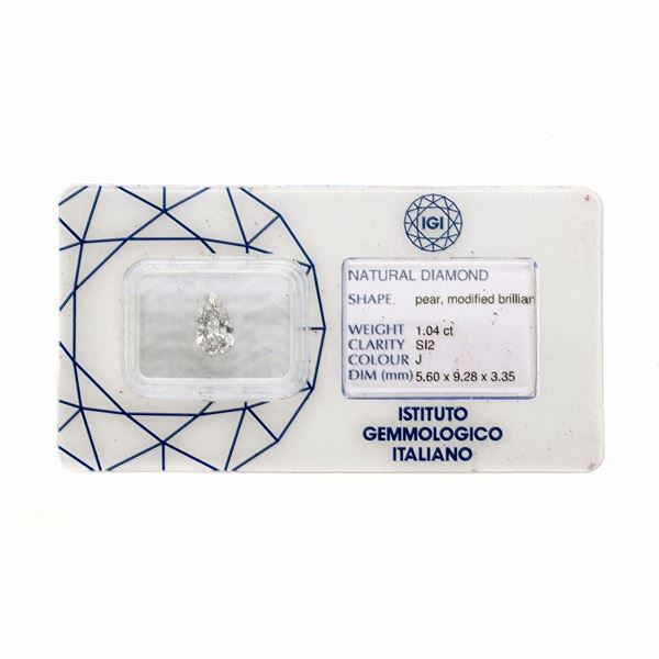 Diamond drop cut, 1.04