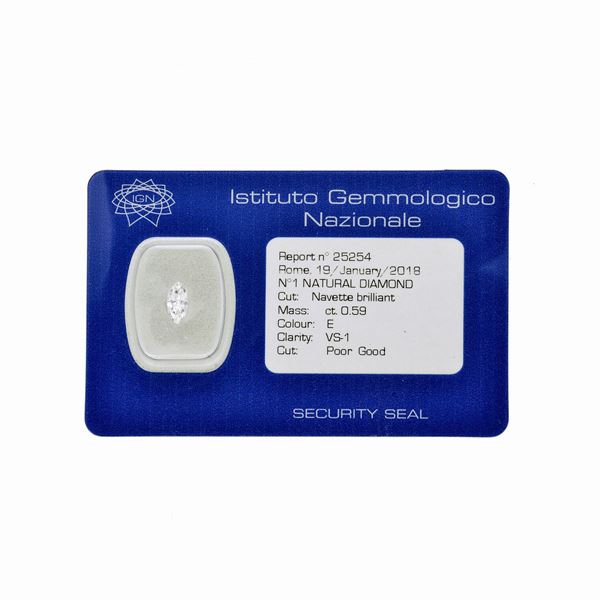 Diamante taglio navette di ct 0.59 