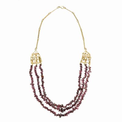 Collier in Oro Giallo e Granati