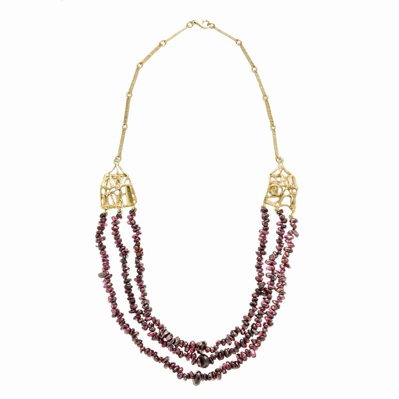 Collier in Oro Giallo e Granati