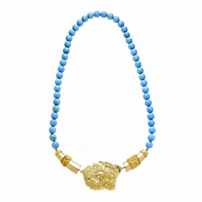 Collana in Oro Giallo e Turchese