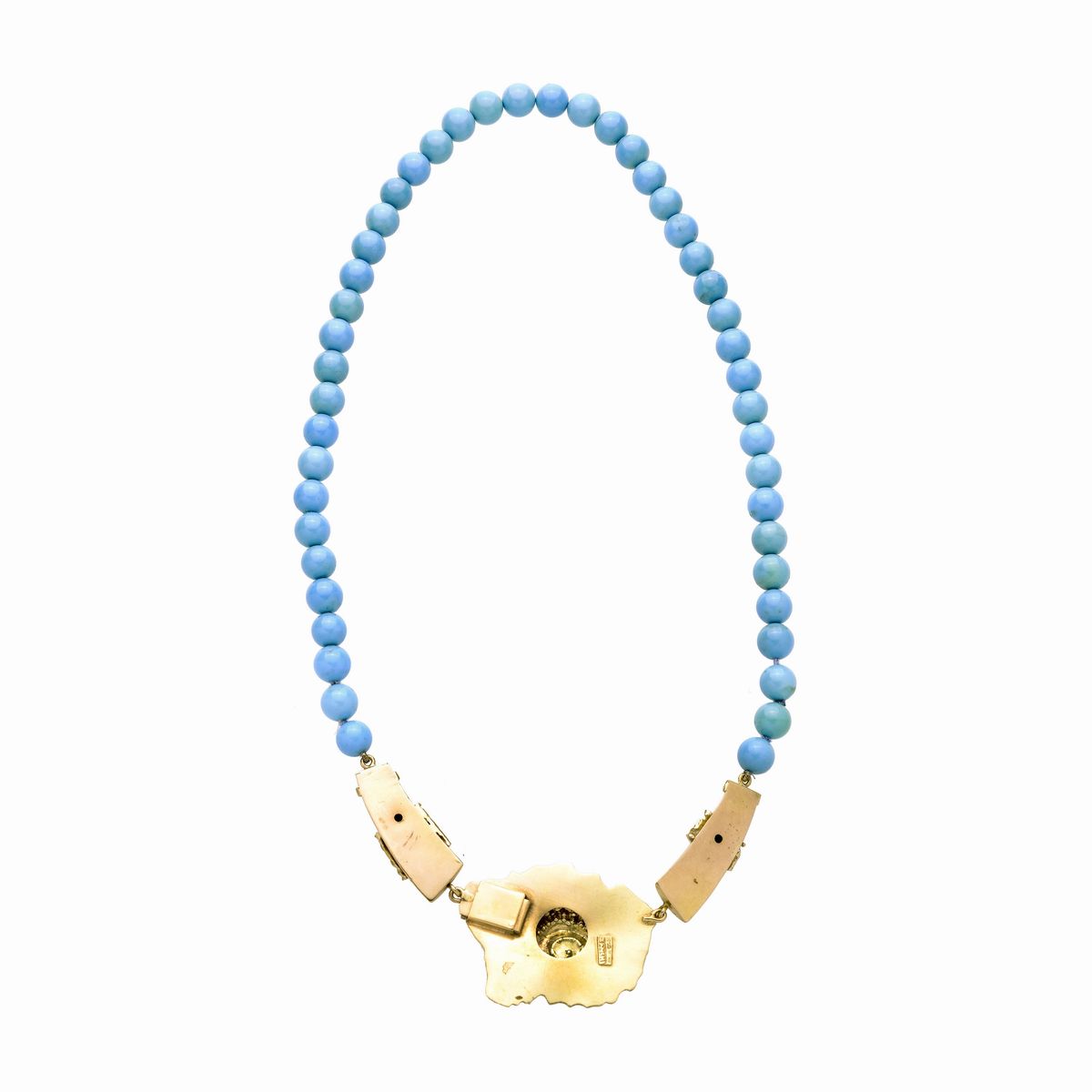 Collana in Oro Giallo e Turchese