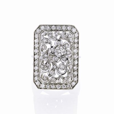 Anello in Oro Bianco e Diamanti