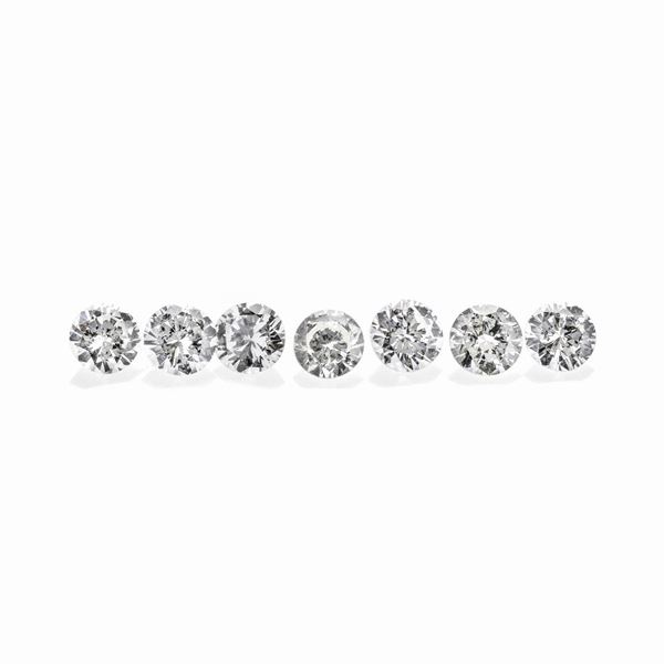 Lot: fourteen diamonds brilliant cut, 2.16 ct