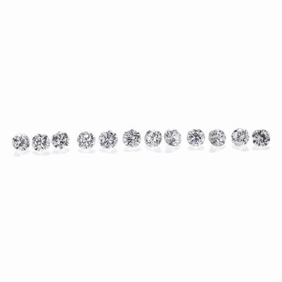 Lotto: Dodici Diamanti Taglio Brillante per Ct 0.91