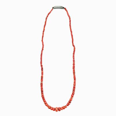 Collana in Corallo Rosso e Argento