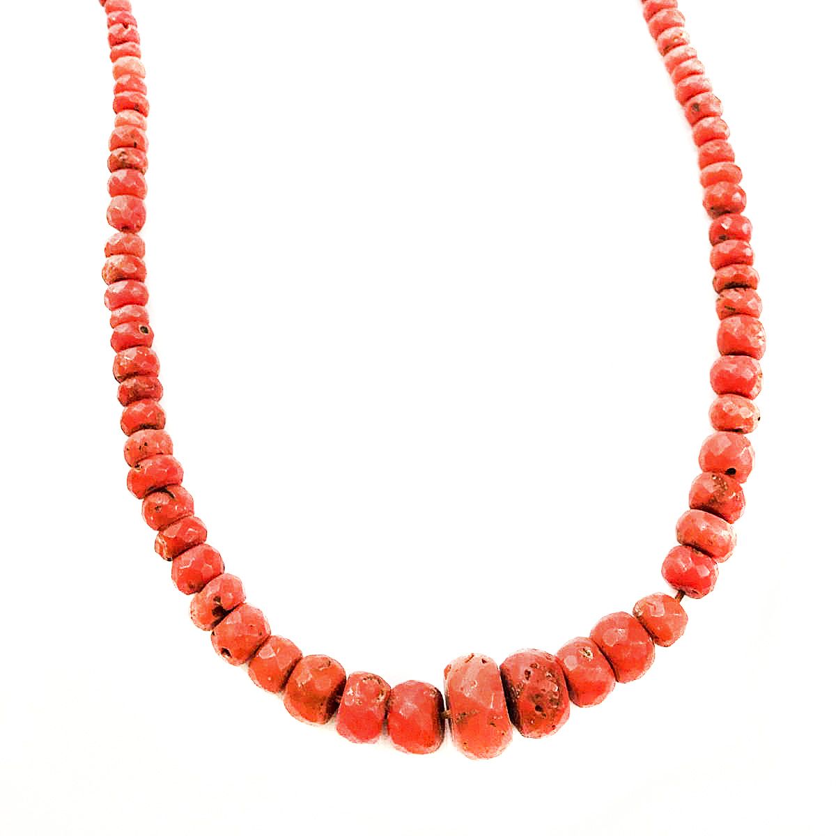 Collana in Corallo Rosso e Argento