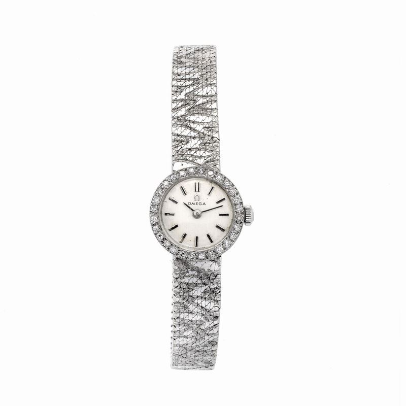 Omega - Orologio da Signora in Oro Bianco e Diamanti