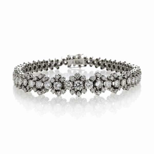 Bracciale in oro bianco e diamanti
