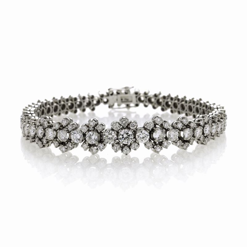 Bracciale in Oro Bianco e Diamanti