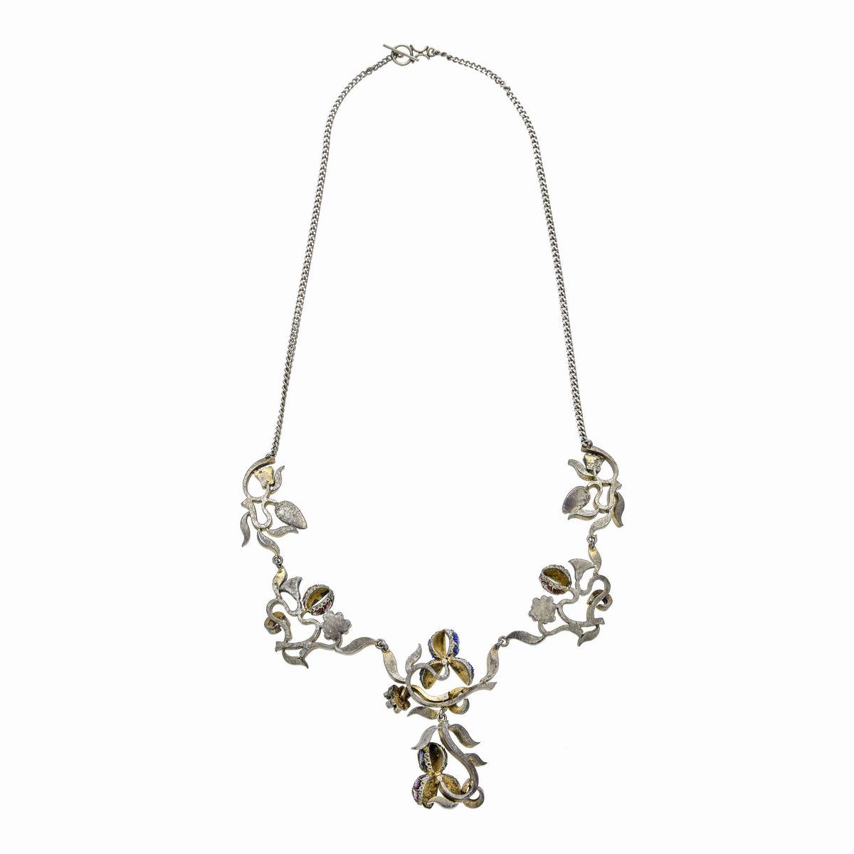 Collier in Argento, Argento Vermeille e Micromosaico
