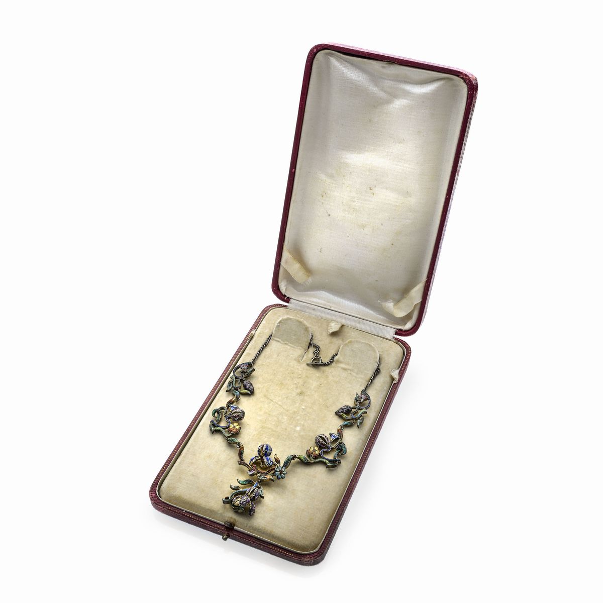 Collier in Argento, Argento Vermeille e Micromosaico