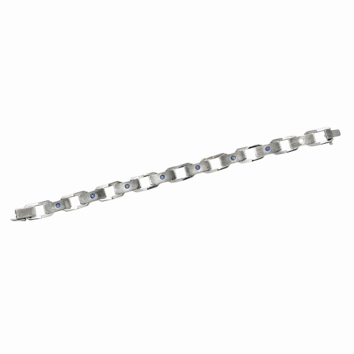Bracciale in oro bianco e zaffiri