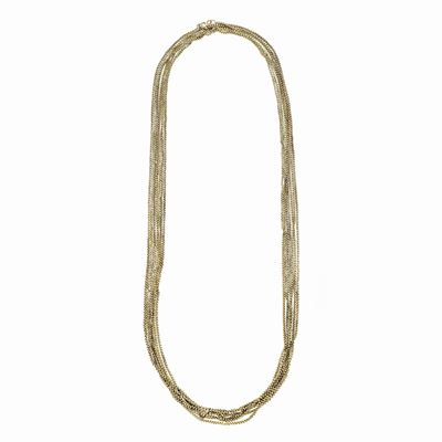 Lunga Catena Manin in Oro Giallo 22 Kt