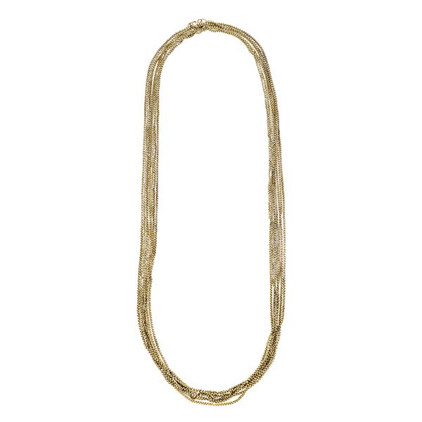 Long Manin chain in 22 kt yellow gold