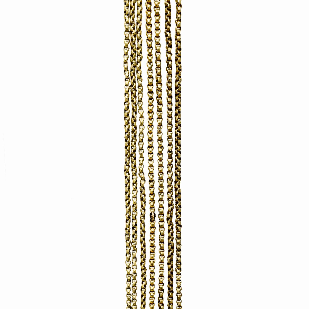 Lunga Catena Manin in Oro Giallo 22 Kt