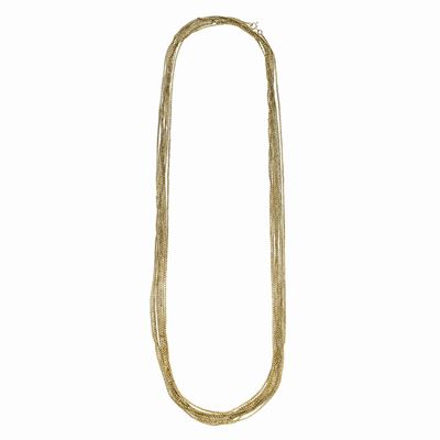Lunga Catena Manin in Oro Giallo 22 Kt