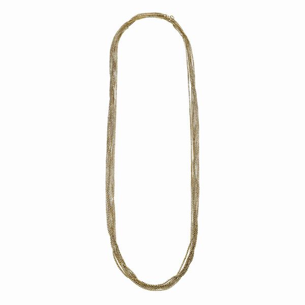 Lunga catena Manin in oro giallo a 22 kt