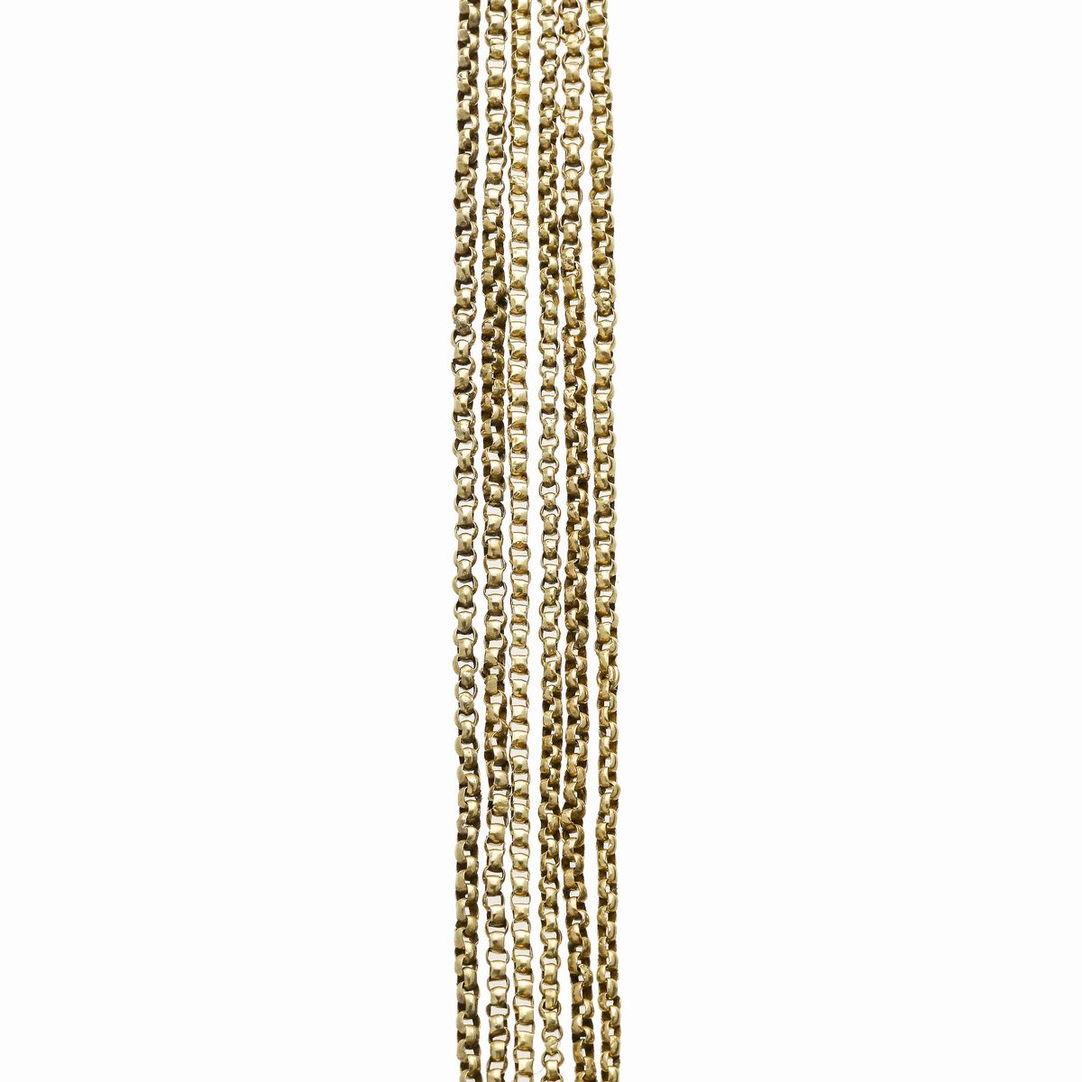 Lunga Catena Manin in Oro Giallo a 22 Kt