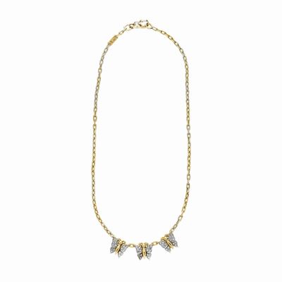 Collana in Oro Giallo, Oro Bianco e Diamanti Pomellato