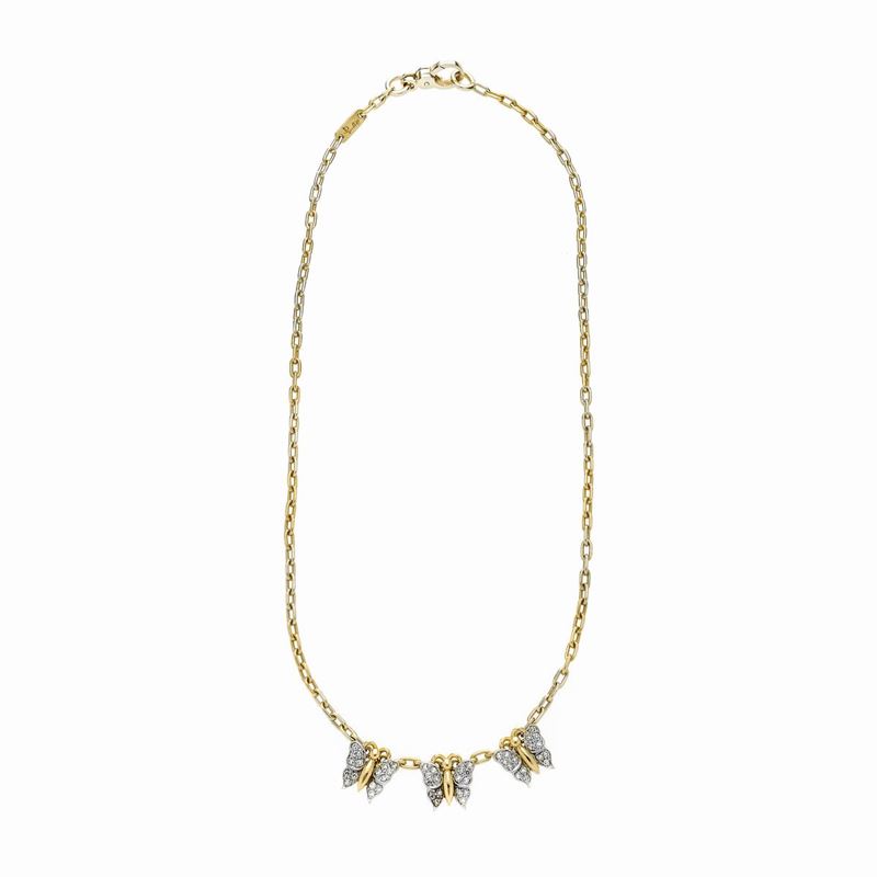 Collana in Oro Giallo, Oro Bianco e Diamanti Pomellato