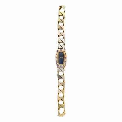 Orologio da Signora in Oro Giallo, Oro Bianco, Oro Rosa e Smalto Blu Bulgari