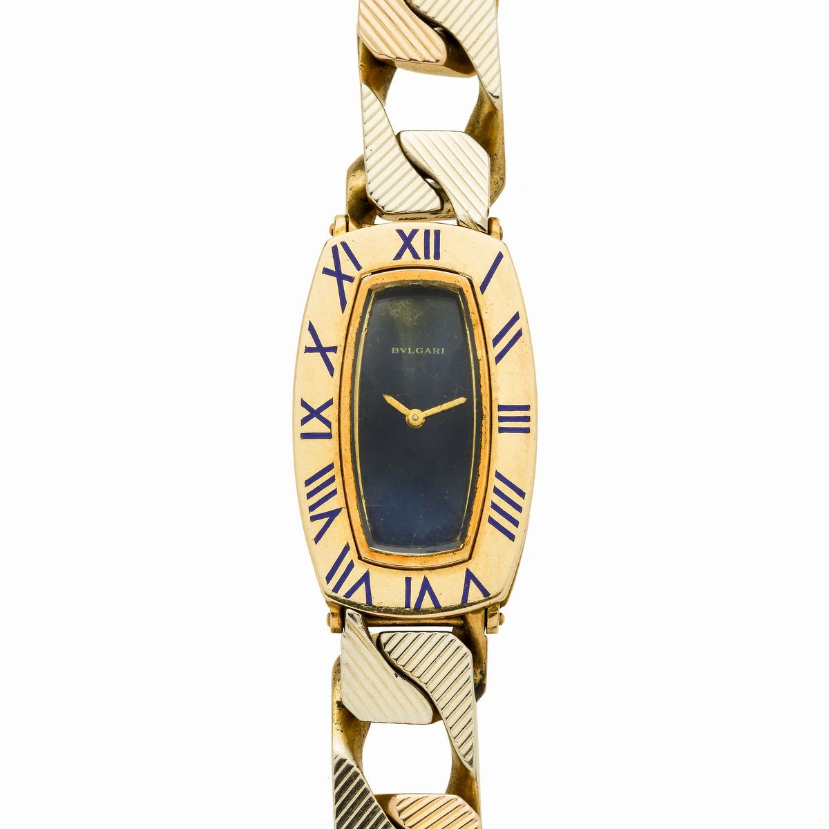 Orologio da Signora in Oro Giallo, Oro Bianco, Oro Rosa e Smalto Blu Bulgari