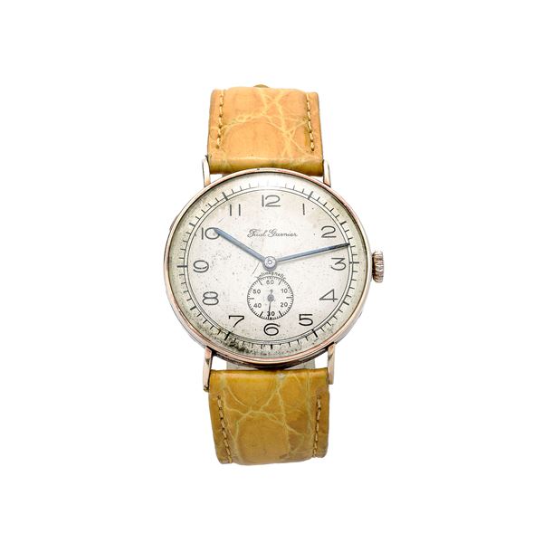 Wristwatch in yellow gold Paul Garnier  (Fifties)  - Auction Auction of Antique Jewelry, Modern and Watches - Curio - Casa d'aste in Firenze