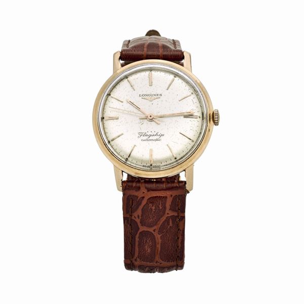 LONGINES - Wristwatch in yellow gold Longines Flagship