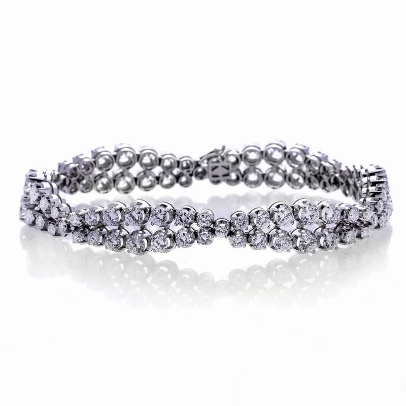 Bracciale in Oro Bianco e Diamanti