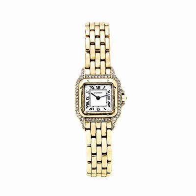 Orologio da Signora in Oro Giallo e Diamanti Panthere Cartier