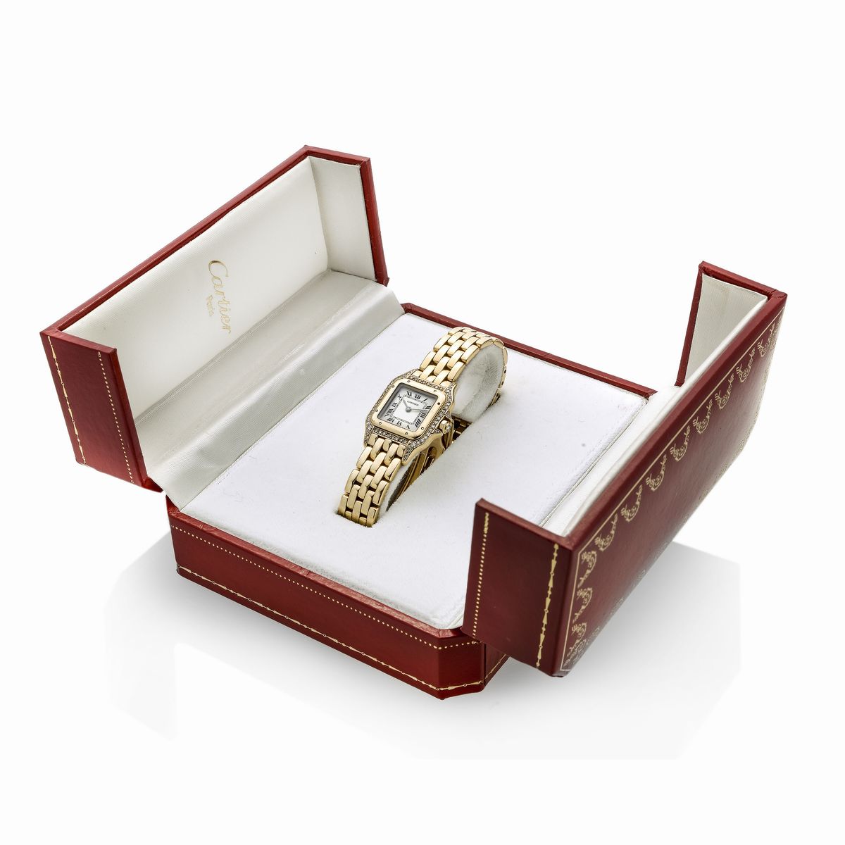 Orologio da Signora in Oro Giallo e Diamanti Panthere Cartier