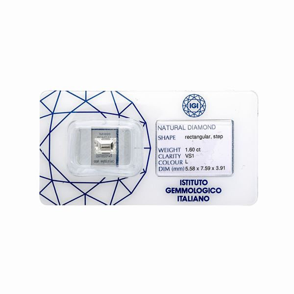 Rectangular cut diamond ct 1.60