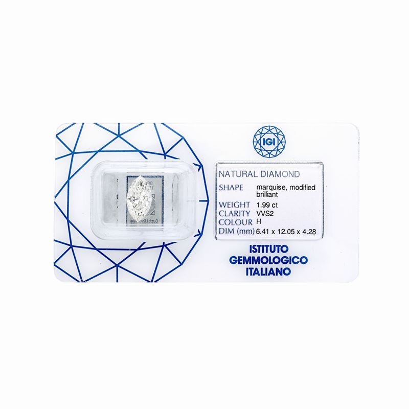 Diamante di Taglio Marquise Ct 1.99
