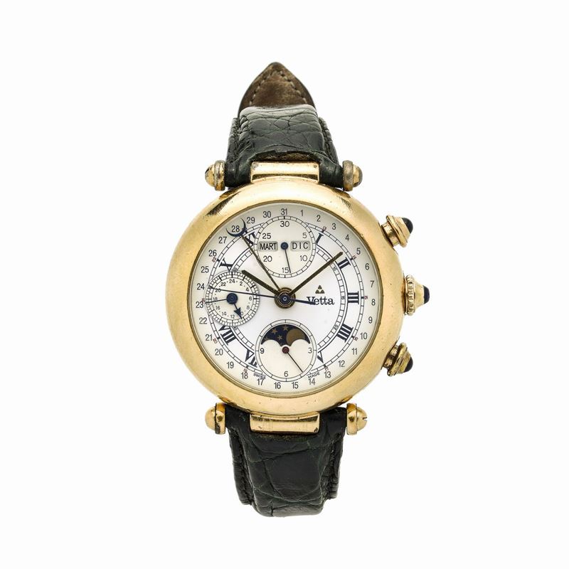 Orologio Cronografo da Polso in Oro Giallo Wetta