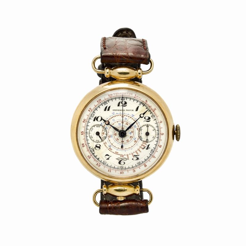 Orologio Cronografo in Oro Giallo Universal Watch