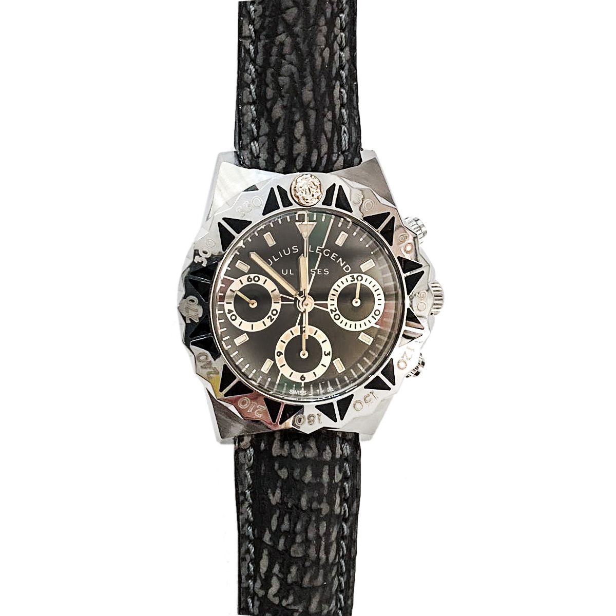 Orologio da Polso in Acciaio e Oro Bianco, Julius Legend Ulysses