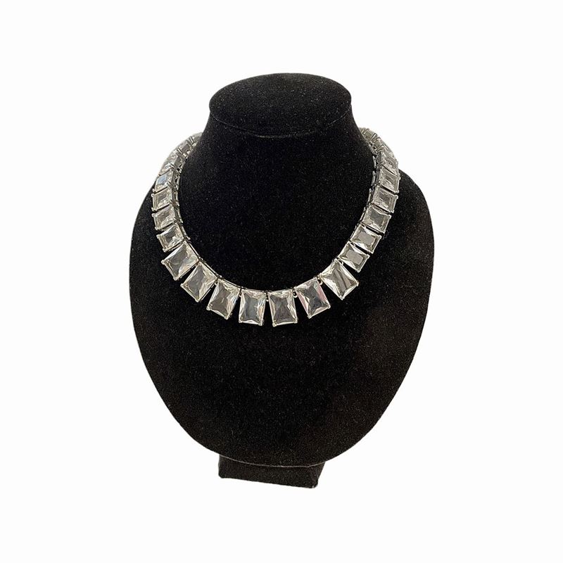 Kenneth Jay Lane - Girocollo Bijoux in Metallo e Pietre Incolori