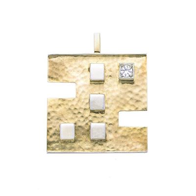 Spilla in Oro Giallo e Diamante Mariella Forlivesi