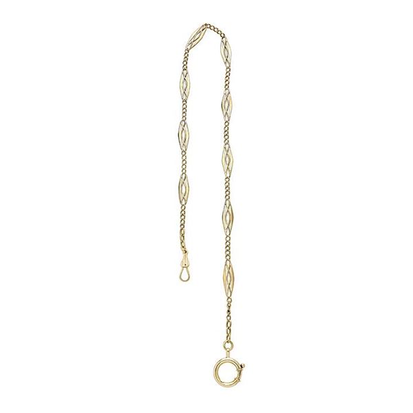 Catena da orologio in oro a basso titolo  - Asta Asta di Gioielli Antichi, Moderni e Orologi da polso - Curio - Casa d'aste in Firenze