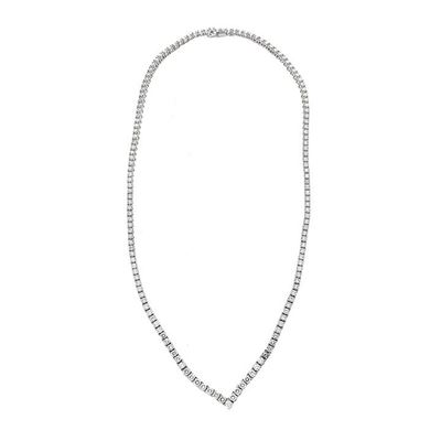Collier Tennis in Oro Bianco e Diamanti