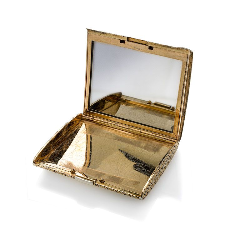 Portacipria in oro giallo e oro bianco