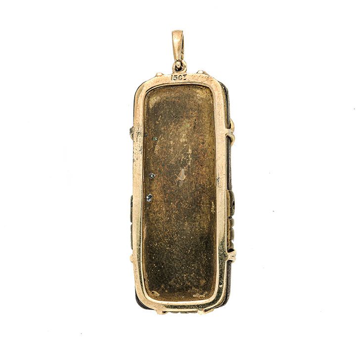 Pendente in oro a basso titolo e opale