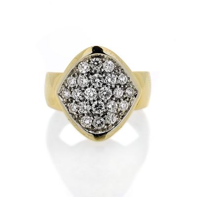 Anello in Oro Giallo e Diamanti
