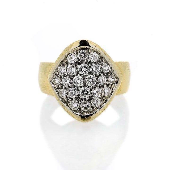 Anello in Oro Giallo e Diamanti