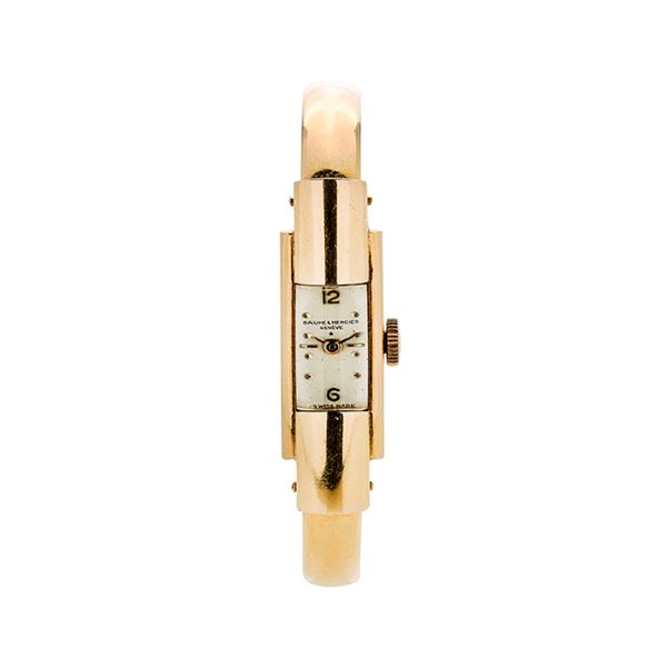 BAUME &amp; MERCIER - Rigid lady's watch in white gold Baume & Mercier