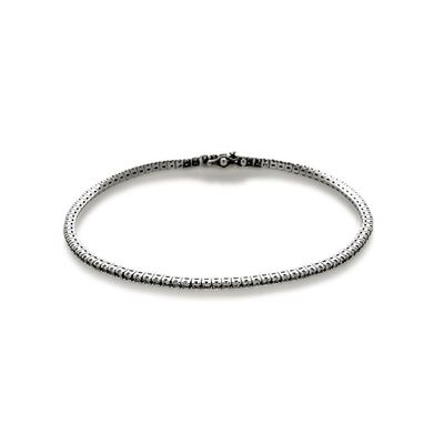 Bracciale Tennis in Oro Bianco e Diamanti