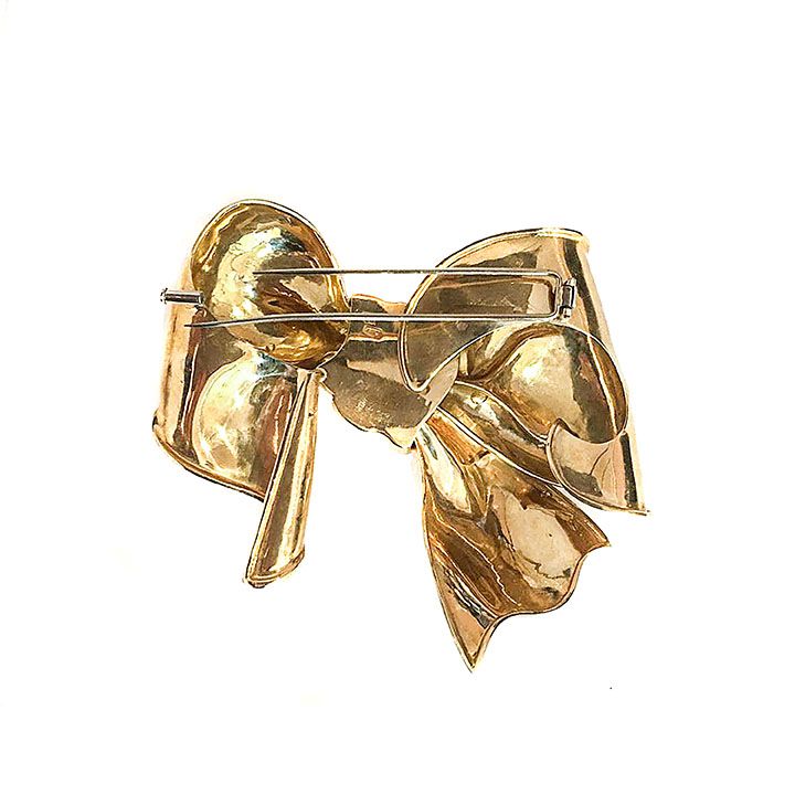 Grande Clip Fiocco in Oro Giallo