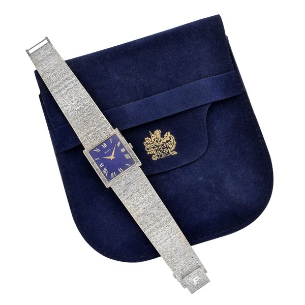 PIAGET - Lady's watch in white gold and lapis lazuli Piaget