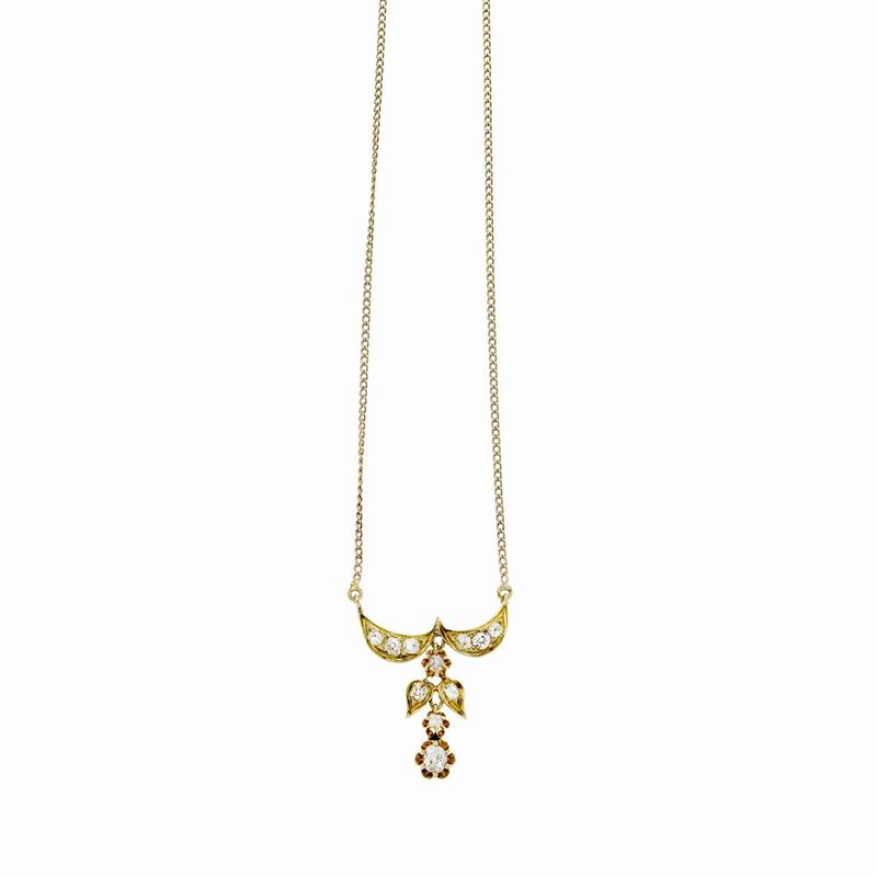 Collana in Oro Giallo e Diamanti